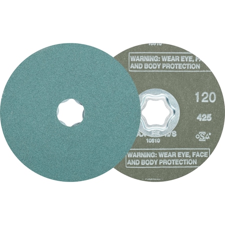 Pferd COMBICLICK® Fiber Disc, 4-1/2" Dia. - Zirconia Alumina Z, 120 Grit 40136